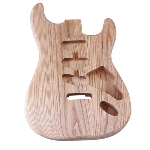 木製エレキギター本体 エレキギター DIY ボディ 木製楽器アクセサリー(With holes)