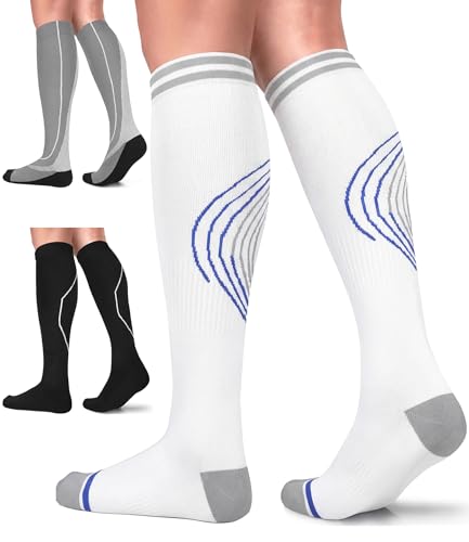 Image of FuelMeFoot 3 Pack Copper Compression Socks - Compression Socks Women & Men Circulation - Best for Medical,Running,Athletic