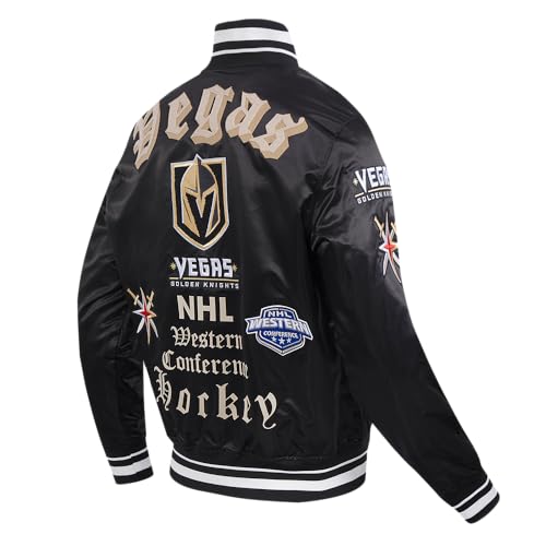 Image of Pro Standard Mens NHL Old English Satin Jacket