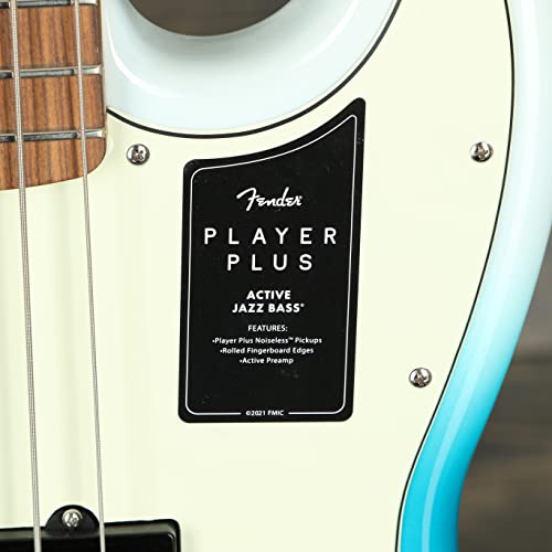 Player Plus Jazz Bass PF Belair Blue - Les Beatles, Paul McCartney, John Lennon, RIngo Starr, George Harrison Player Plus Jazz Bass PF Belair Blue – Image 4