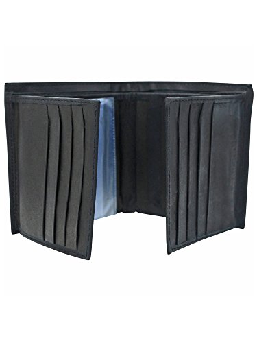 Luxury Divas Black Leather Bifold Wallet With 16 Credit Card Slots