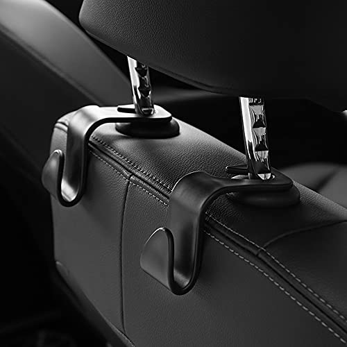 WUJUN 4 Stück Autositz Zurück Haken -Sitz KopfstüTzen Auto Haken für Lebensmittel-Taschen, Handtaschen, Kleidung Tragbare Veranstalter Inhaber