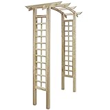 rosenbogen mit tor holz Verrottungsfest vidaXL Kiefer Imprägniert Rosenbogen Holz Pergola Rankhilfe Rankgitter Spalier