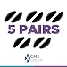 GMS Optical 1.8mm Reg-Thin/19mm Long Length- Anti-Slip Adhesive Contoured Silicone Nose Pads for Glasses & Sunglasses to Keep Glasses from Sliding Down Nose (5 Pair)(Black)