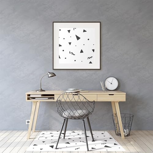 Tapis de chaise géométrique pour protéger le parquet du bureau à la maison