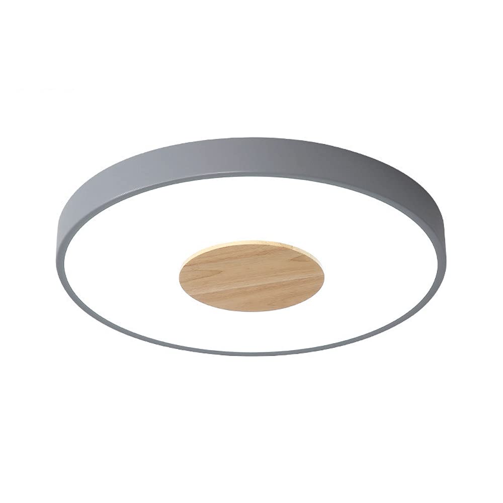 Lampa sufitowa do sypialni Okrągłe LED Nowoczesne płaskie oświetlenie sufitowe Kreatywne zielone lampy do składania Drewniana oprawa do montażu podtynkowego do sypialni Salonik