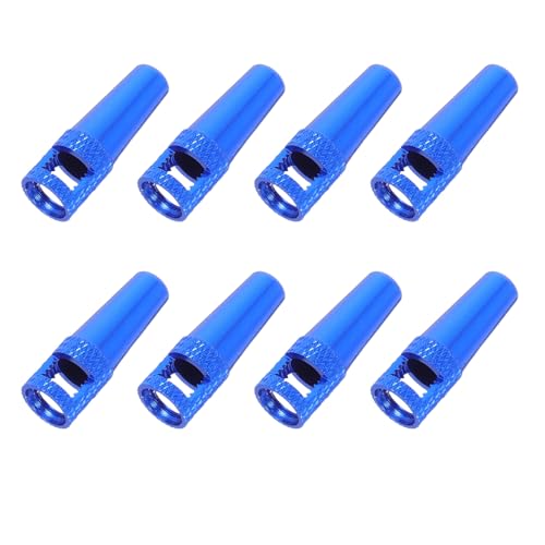 8 Capuchones de Válvula Aluminio Estilo Francés Azul miniatura 1