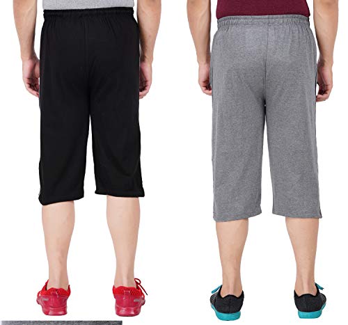 Image of FEEL TRACK Men's Regular Fit Three Fourth Capri (Pack of 2)