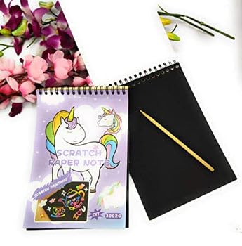 Anushil Kids Magic Scratchbook Notebook - Magical Drawing Book - Sketch Scratch Paper Note Drawing Educational Book+Wooden Pencil (Pack of 1) (B0BMXBNS5N) Amazon Price History, Amazon Price Tracker