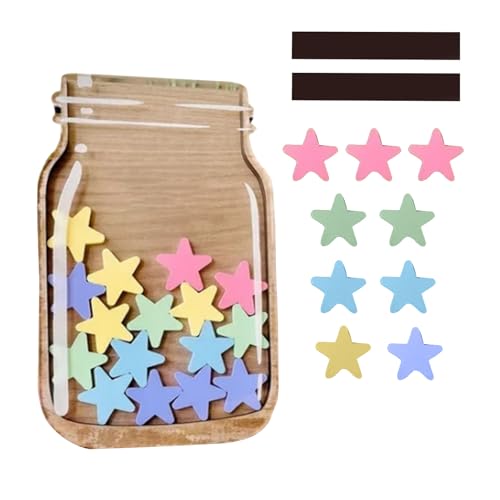 Jingyash Star Jar - de recompensa – Tarro magnético de comportamiento, tabla de entrenamiento para niños en edad preescolar, familias, profesores, cocina, dormitorio, aula, sala de juegos