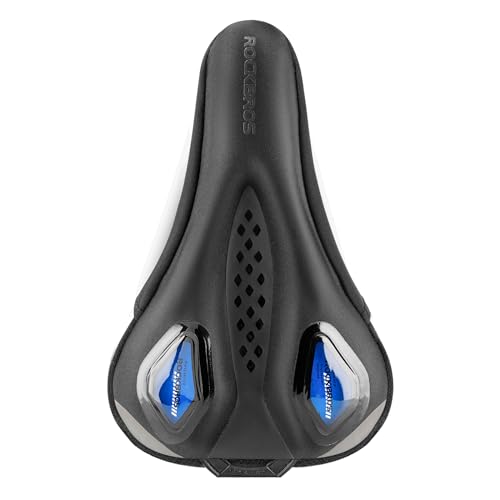 ROCKBROS Bike Seat Cushion, Gel Padded Bicycle Seat Cover for Men Women Comfort, Adjustable Bike Seat Cover Compatible with Peloton, Outdoor & Indoor Bicycle Seat Cushion (10.2