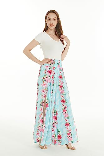 Image of Hawaii Hangover Family Matching Clothes, Pink Hibiscus Vine Turquoise | Family matching Hawaiian outfits, Pink Hibiscus Vine Turquoise, lightweight rayon, machine washable, tropical floral print