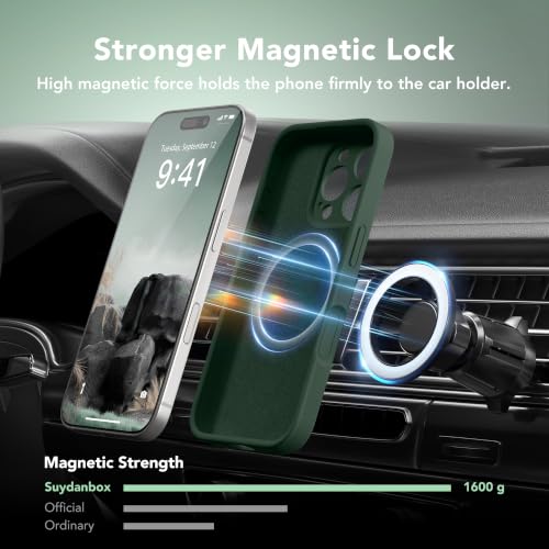 Image of Magnetic for iPhone 16 Pro Max Case Silicone Alpine Green