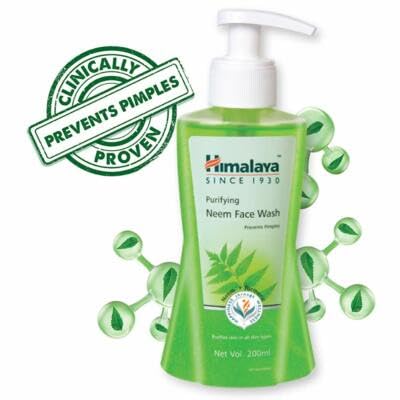 Image of Himalaya Purifying Neem Face Wash, Prevents Pimples, Neem & Turmeric, All Skin Types, 200ml