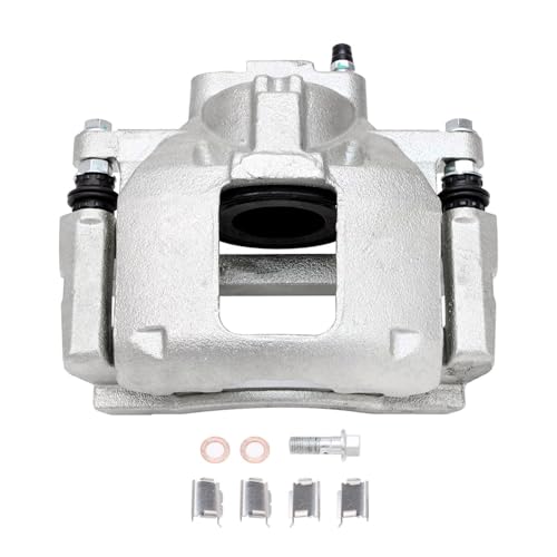 Image of Detroit Axle - 2pc Front Brake Calipers for 07-18 Jeep Wrangler Wrangler JK | 2008-2012 Liberty 2007-2011 Dodge Nitro, Disc Brakes Calipers w /Brackets Replacement