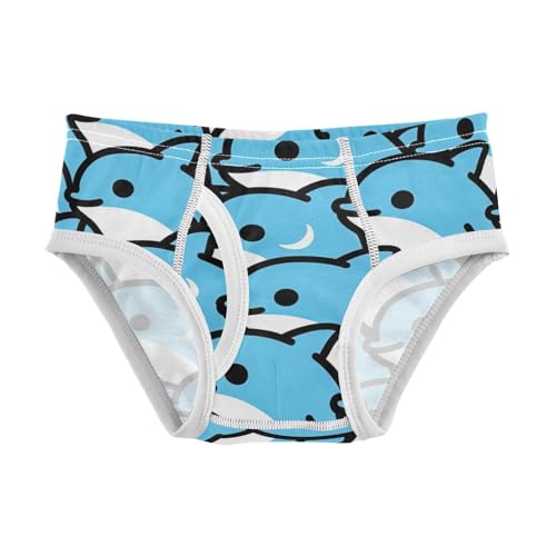 visesunny Boys Potty Training Underwear Ocean Dolphin Cartoon Design Breathe Cotton Briefs Size 2T-8Y for Toddler