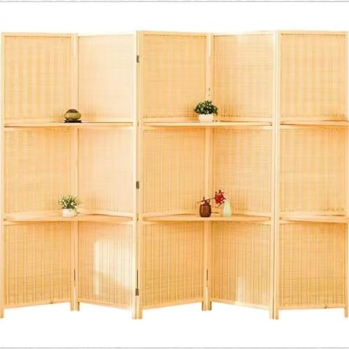 Warayumi パーテーション 間仕切り おしゃれ 折りたたみ式 竹製 つっぱり式 間仕切り 部屋仕切り 折りたたみ 仕切りパネル 軽量 ルームディバイダー スクリーン 衝立 区切り 仕切り 屏風 (150*50-5)