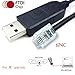 Sinforcon USB to RJ12 Control Cable Built in FTDI Chip for Skywatcher Telescope AZ GTI Mount，AZ-GTE Mount,for PC/Asiair to AZ GTI Control Cable, 6FT