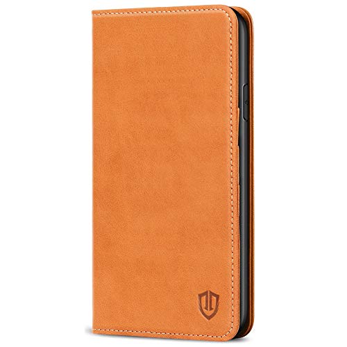70% Off Everything SHIELDON Genuine Leather iPhone XR Folio Wallet Magnetic Protective Case Shock Absorbing RFID Blocking Card Holder Kickstand Compatible with iPhone XR (6.1 inch) - Brown