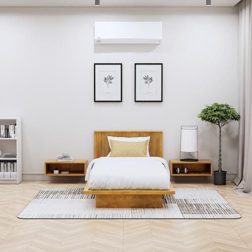 Image of Bniture Modern Low Height Single Size Bed Without Storage | Engineered Wood Platform Bed Designer Headboard | Bed King Size Wooden Cot Double Bed for Bedroom 3 Year Warranty (Giant Wood)