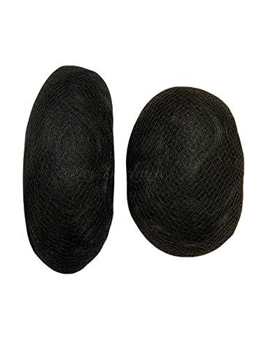 ICYBYAMON Hair Padding For Updos Hair Extension Bun Maker Volume Insert Pads x2 (Black), 1 count (Pack of 2)