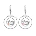 Miaoji - Pendientes de aro con diseño de marioneta de acuarela, diseño de gato
