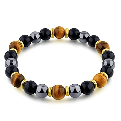 Bracelets en perles pour hommes WXKAGF extensibles de 20.8cm pour un confort sans serrer le poignet