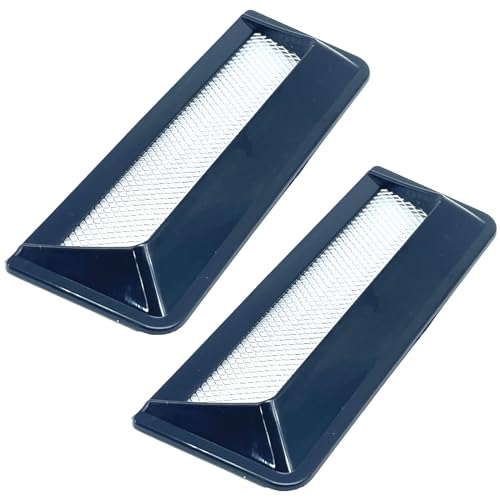 S-NET 汎用 ダミー ダクト 貼るだけ 簡単 ドレスアップ ボンネット サイド エアロ パーツ 軽量 吸気 ABS 15.5×5.8 SN-361-DD 黒