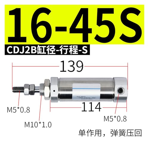 Cilindro pequeño CDJ2B mini actuador de doble efecto con carrera integrada 3