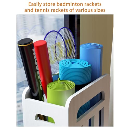 Soporte Profesional para Raquetas de Bádminton con Ruedas miniatura 3