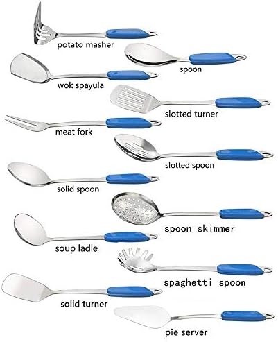 Fiaze Stainless Steel Kitchen Cooking Utensil, 12-Piece Kitchen Utensils