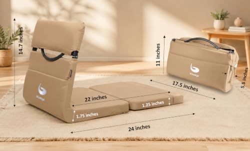 Image of Meditation Chair | Foldable Floor Cushion Seat with Back Support