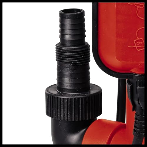 Einhell Schmutzwasserpumpe GC-DP 3325 (330 W, 9.500 L/h Förderleistung, max. 6 m Förderhöhe, Ø 25 mm Fremdkörper, thermischer Überlastschutz, inkl. Universalanschluss)