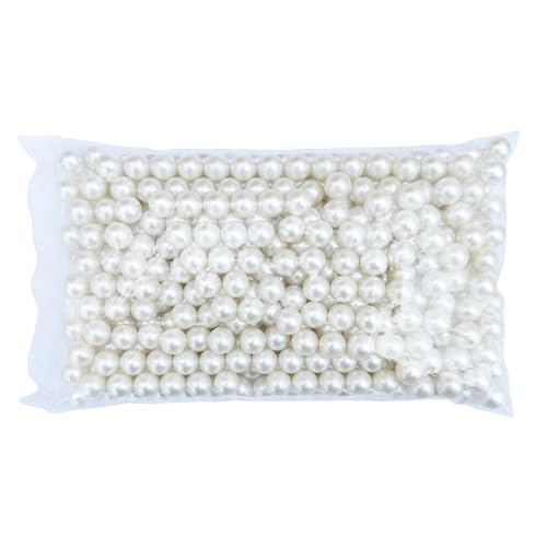 FM FM42 500g/350pcs 14mm No Hole Ivory Simulated Pearl Beads for Crafts
