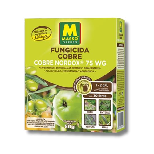Fungicida Cobre ECOLÓGICO 50 Gr MUY EFECTIVO contra Mildiu, Alternaria, Oídio, Roya, Antracnosis, Repilo | 75% Óxido Cuproso | Uso Preventivo y Curativo | Uso en Huerto y Frutales| Nexum Market