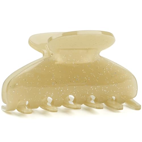 MAORULU Medium Claw Clip in Glitter Khaki