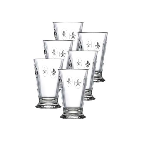 La Rochere Fleur De Lys (10 oz) Double Old Fashioned Glass Set of 6 - Drinking Glasses For Any Occasion - Glassware Sets For Everyday Use - Tumbler Glass Perfect For A Dinner Party Cover