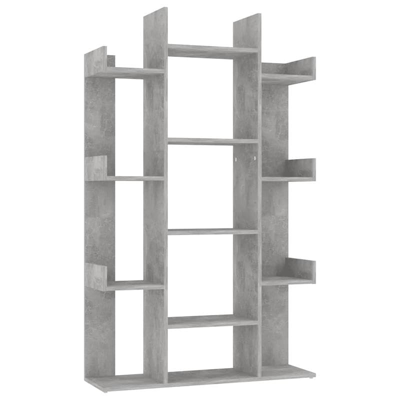 Eleganz Estantería gris hormigón 86 x 25,5 x 140 cm | sistema de estantería de material de madera | diseño estable para salón, oficina y más | ahorro de espacio y duradero | moderna instalación fácil