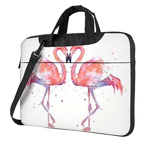 Sacoche ordinateur portable 13 14 15.6 pouces housse bandoulière flamants roses