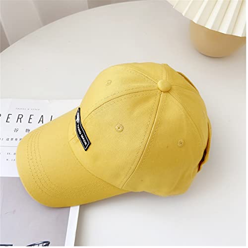 Vnaker Baseball Cap With Goggles For Men And Women, Vintage Washed Classic Baseball Hat Cap With Glasses, Very Cool Style Yellow #TOP3