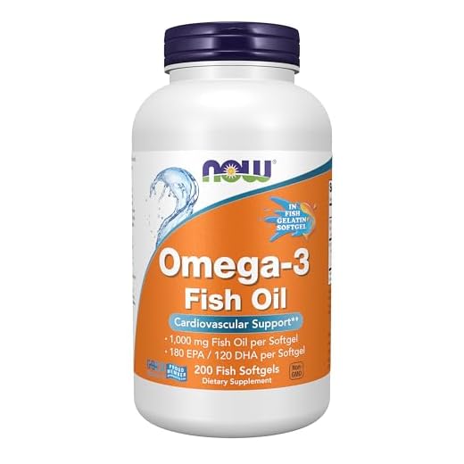 NOW Supplements, Omega-3 180 EPA / 120 DHA, Molecularly Distilled, Cardiovascular Support*, 200-Fish Gelatin Softgels