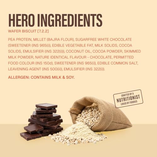 Image of Phab Protein Wafer Bar Choco Truffle Flavour - No Maida Only Millets (Bajra) | 10g Protein With No Added Sugar, No Preservatives, No Trans Fat | Gluten-Free Healthy Snack | Desk-to-Gym Snack