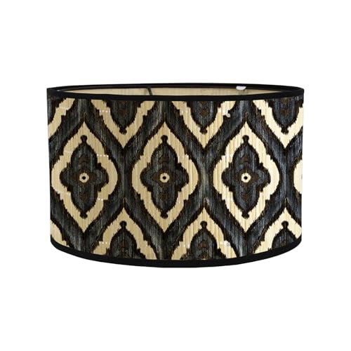 Paralume Vintage E27 Nero per Lampada da Terra e Sospensioni - Applique Decorativo per Camera da Letto, Studio e Sala da Pranzo
