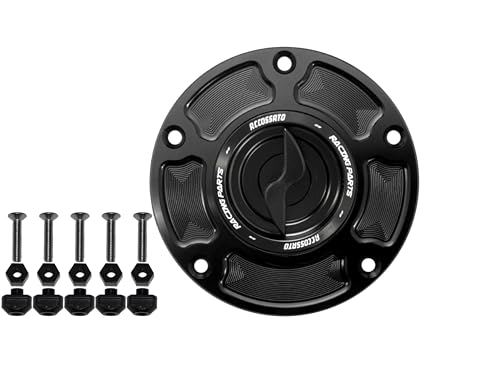 Bouchon essence Accossato noir à cliquet pour moto Aprilia Tuono V4 Rr 1100cc 2017