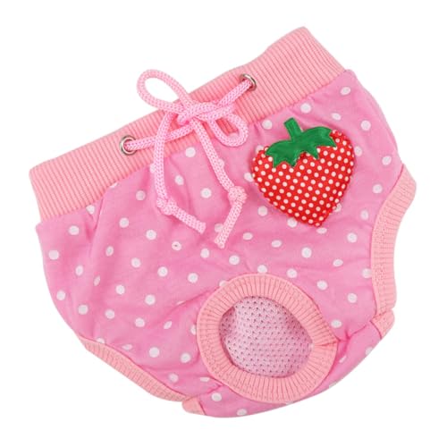 HAPINARY Comfortable Cotton Pet Safety Pants Sanitary Diapers for Dogs Cats S Random Style Absorbent Washable for Menstruation and Excitable Urination