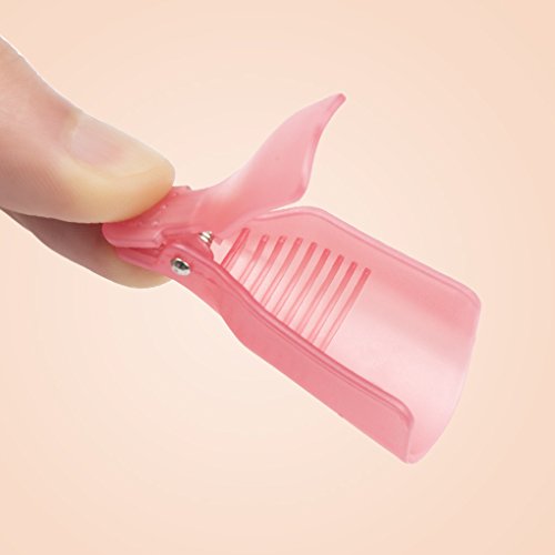 Gospire 10 Pcs Plastic Nail Clip Nail Art Gel Polish Remover Soak Off Cleaner Cap Clip (pink)