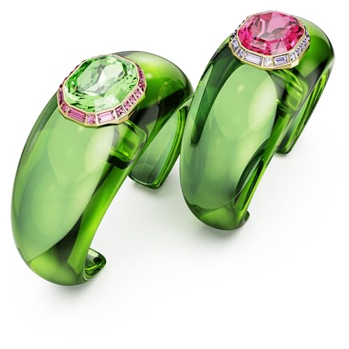 Swarovski Dulcis set, Octagon cut, Pavé, Multicolored, Gold-tone finish3