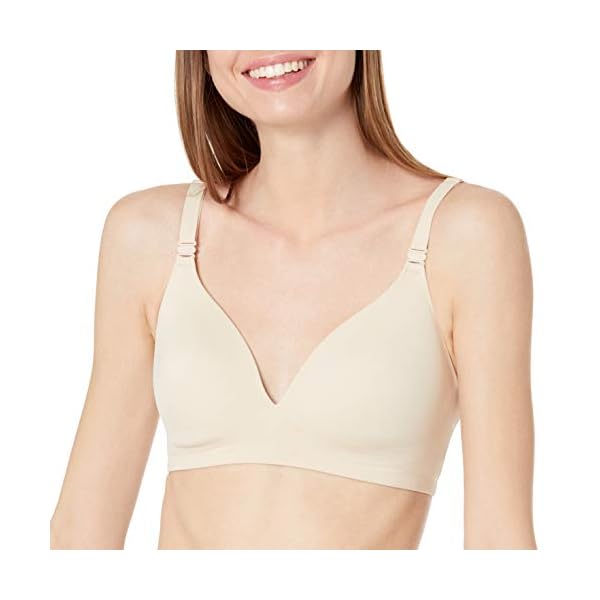 Amazon Essentials Women's Brushed MIRCOFIBER Wirefree Bra, Beige, 32B