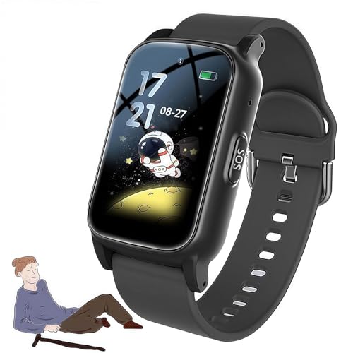 Pulsera de reloj inteligente para ancianos, con videollamada HD y rastreador GPS...
