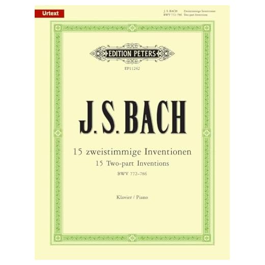 J.s. bach, 15 two-part inventions - bwv 772-786 piano (Edition Peters)